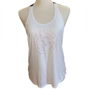 Pure Barre Women's Racerback Tank Top in White Size Small
